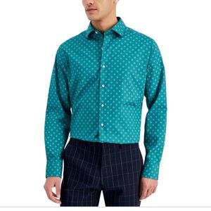 Bar III Mens Organic Cotton Slim Fit Button-Down Shirt